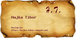 Hajka Tibor névjegykártya