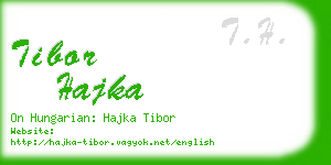 tibor hajka business card